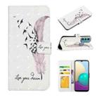 For Motorola Moto G60 /G40 Fushion Oil Embossed 3D Drawing Leather Phone Case(Feather) - 1