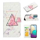 For Motorola Moto G60 /G40 Fushion Oil Embossed 3D Drawing Leather Phone Case(Triangular Marble) - 1