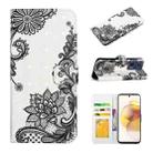 For Motorola Moto G73 Oil Embossed 3D Drawing Leather Phone Case(Lace Flower) - 1