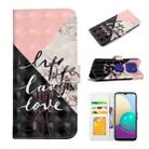 For Motorola Moto G9 Play / E7 Plus Oil Embossed 3D Drawing Leather Phone Case(Stitching Marble) - 1