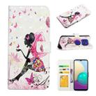 For Motorola Moto G9 Play / E7 Plus Oil Embossed 3D Drawing Leather Phone Case(Flower Fairy) - 1