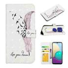 For Motorola Moto G9 Play / E7 Plus Oil Embossed 3D Drawing Leather Phone Case(Feather) - 1