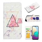 For Motorola Moto G9 Play / E7 Plus Oil Embossed 3D Drawing Leather Phone Case(Triangular Marble) - 1