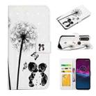 For Motorola One Action Oil Embossed 3D Drawing Leather Phone Case(Couple Dandelion) - 1