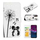 For Motorola Moto P40 Power Oil Embossed 3D Drawing Leather Phone Case(Couple Dandelion) - 1