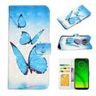 For Motorola Moto G7 Power Oil Embossed 3D Drawing Leather Phone Case(3 Butterflies) - 1