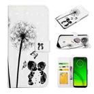 For Motorola Moto G7 Power Oil Embossed 3D Drawing Leather Phone Case(Couple Dandelion) - 1