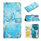 For Motorola Moto G52 Oil Embossed 3D Drawing Leather Phone Case(Blue Butterflies) - 1