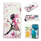 For Motorola Moto G52 Oil Embossed 3D Drawing Leather Phone Case(Flower Fairy) - 1