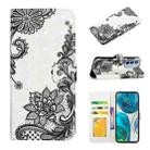 For Motorola Moto G52 Oil Embossed 3D Drawing Leather Phone Case(Lace Flower) - 1