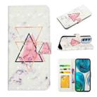 For Motorola Moto G52 Oil Embossed 3D Drawing Leather Phone Case(Triangular Marble) - 1