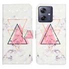 For Motorola Moto G14 4G Oil Embossed 3D Drawing Leather Phone Case(Triangular Marble) - 1