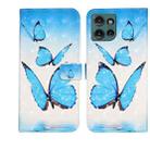 For Motorola Edge 50 5G Oil Embossed 3D Drawing Leather Phone Case(3 Butterflies) - 1