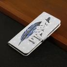 For Motorola Edge 50 5G Oil Embossed 3D Drawing Leather Phone Case(Blue Feather) - 2