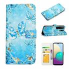 For Xiaomi Redmi 9 Oil Embossed 3D Drawing Leather Phone Case(Blue Butterflies) - 1