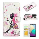 For Xiaomi Redmi 9 Oil Embossed 3D Drawing Leather Phone Case(Flower Fairy) - 1