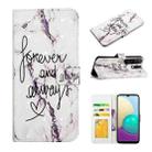 For Xiaomi Redmi 9 Oil Embossed 3D Drawing Leather Phone Case(Words Marble) - 1