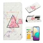 For Xiaomi Redmi 9 Oil Embossed 3D Drawing Leather Phone Case(Triangular Marble) - 1
