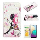 For Xiaomi Redmi 9A Oil Embossed 3D Drawing Leather Phone Case(Flower Fairy) - 1