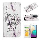 For Xiaomi Redmi 9A Oil Embossed 3D Drawing Leather Phone Case(Words Marble) - 1