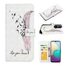 For Xiaomi Redmi 9A Oil Embossed 3D Drawing Leather Phone Case(Feather) - 1