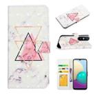 For Xiaomi Redmi 9A Oil Embossed 3D Drawing Leather Phone Case(Triangular Marble) - 1