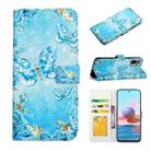 For Xiaomi Redmi Note 10 Oil Embossed 3D Drawing Leather Phone Case(Blue Butterflies) - 1