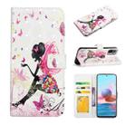 For Xiaomi Redmi Note 10 Oil Embossed 3D Drawing Leather Phone Case(Flower Fairy) - 1