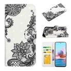 For Xiaomi Redmi Note 10 Oil Embossed 3D Drawing Leather Phone Case(Lace Flower) - 1