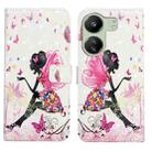 For Xiaomi Redmi 13C 4G Oil Embossed 3D Drawing Leather Phone Case(Flower Fairy) - 1