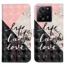 For Xiaomi 13T Oil Embossed 3D Drawing Leather Phone Case(Stitching Marble) - 1