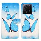 For Xiaomi 13T Oil Embossed 3D Drawing Leather Phone Case(3 Butterflies) - 1
