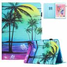 For iPad mini 5 / 4 / 3 / 2 / 1 Colored Drawing Stitching Leather Tablet Smart Case(Coconut Tree) - 1