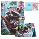 For iPad Air / Air 2 / 9.7 2017 / 2018 Colored Drawing Stitching Leather Tablet Smart Case(Raccoon) - 1