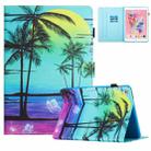 For iPad 10.2 2020/2019 / Air 10.5 Colored Drawing Stitching Leather Tablet Smart Case(Coconut Tree) - 1