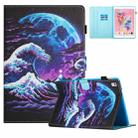 For iPad 10.2 2020/2019 / Air 10.5 Colored Drawing Stitching Leather Tablet Smart Case(Sea Wave) - 1