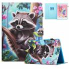 For iPad 10.2 2020/2019 / Air 10.5 Colored Drawing Stitching Leather Tablet Smart Case(Raccoon) - 1