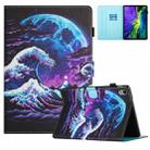 For iPad 10th Gen 10.9 2022 Colored Drawing Stitching Leather Tablet Smart Case(Sea Wave) - 1