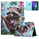 For iPad 10th Gen 10.9 2022 Colored Drawing Stitching Leather Tablet Smart Case(Raccoon) - 1