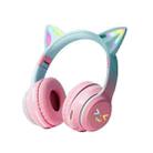 BT612 LED Cat Ear Single Sound Folding Bluetooth Earphone with Microphone(Pink) - 1