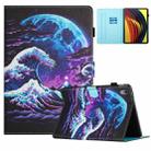 For Lenovo Tab P11 J606F Colored Drawing Stitching Leather Tablet Smart Case(Sea Wave) - 1