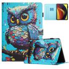 For Lenovo Tab P11 J606F Colored Drawing Stitching Leather Tablet Smart Case(Owl) - 1