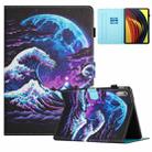 For Lenovo Tab P11 Gen 2 Colored Drawing Stitching Leather Tablet Smart Case(Sea Wave) - 1