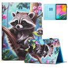 For Samsung Galaxy Tab A7 Lite Colored Drawing Stitching Leather Tablet Smart Case(Raccoon) - 1