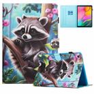 For Samsung Galaxy Tab A 10.1 2019 Colored Drawing Stitching Leather Tablet Smart Case(Raccoon) - 1