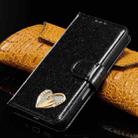 For iPhone 16 Pro Glitter Powder Love Leather Phone Case(Black) - 2