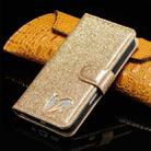 For iPhone 16 Glitter Powder Love Leather Phone Case(Gold) - 2