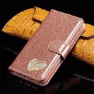 For iPhone 16 Glitter Powder Love Leather Phone Case(Pink) - 2
