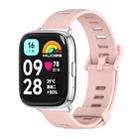 For Redmi Watch 3 Lite / Watch 3 Active Mijobs Flat Hole Breathable TPU Watch Band(Pink+Silver) - 1