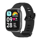 For Redmi Watch 3 Lite / Watch 3 Active Mijobs Flat Hole Breathable TPU Watch Band(Black) - 1